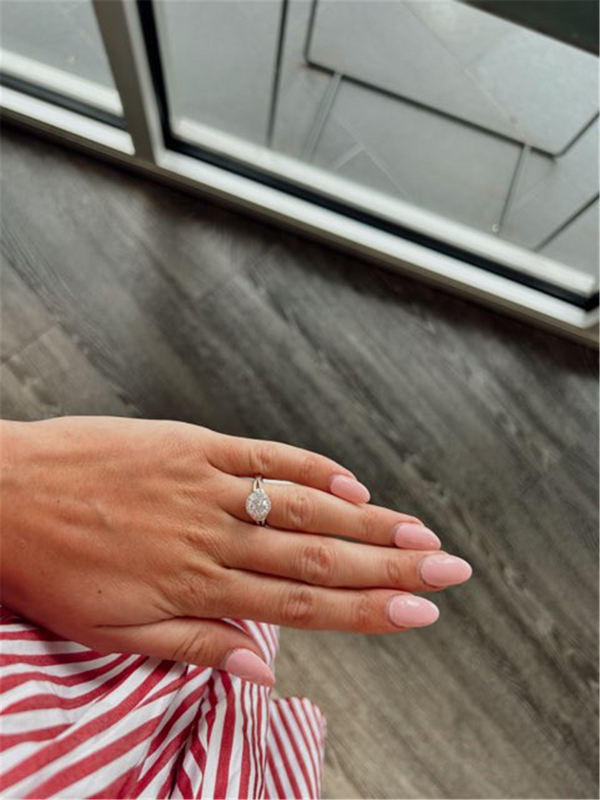White 18 Karat Gold 0.24 Carats Diamond Semi-Mount Engagement Ring