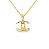 Elegant Diamond Necklaces & Pendants 14K Yellow Gold Chanel Inspired 0.21 Carats Diamond Pendant