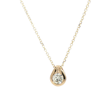 Elegant Diamond Necklaces 14K Yellow Gold 0.20 Carats Diamond Solitaire Necklace - 18 Inch