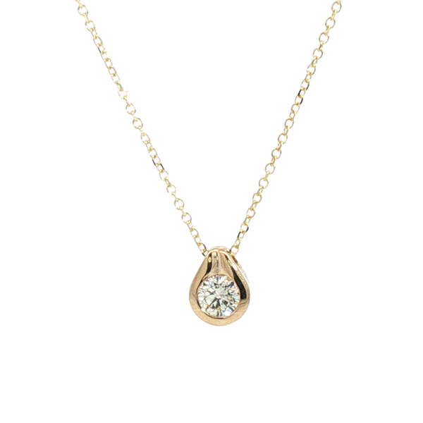 Elegant Diamond Necklaces 14K Yellow Gold 0.20 Carats Diamond Solitaire Necklace - 18 Inch