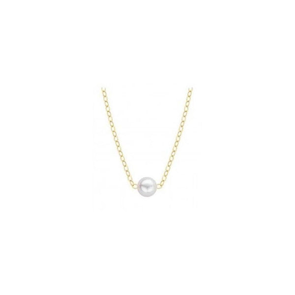 Elegant Pearl Necklaces & Pendants 14K Gold Yellow Akoya Cultured 5-5.5MM  Add-A-Pearl Pendant Necklce - 15 Inch
