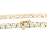 Sophisticated & Timeless Diamond Bracelets 14K Yellow Gold 15.03 Carats Lab Grown Diamond Tennis Bracelet - 7 Inch