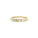 Elegant Diamond Bands 14K Gold Yellow Stackable 0.88 Carats Emerald Cut Diamond Anniversary Band
