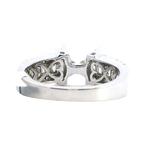 Elegant Diamond Mountings 18K White Gold Baguette & Round Cut 0.81 Carats Diamond Semi-Mount Ring For A 2.0 Carats Gemstone