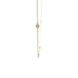 Elegant Diamond Necklaces 14K Gold Yellow 1.00 Carats Diamond Station Necklace - 18 Inch