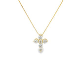 Elegant Diamond Necklaces & Pendants 14K Yellow Gold 0.97 Carats Diamond Cross Pendant