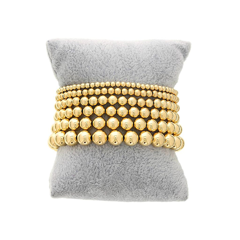 Bold & Stylish 2.0 MM Yellow Gold Filled Bead Bracelet - 7 Inch