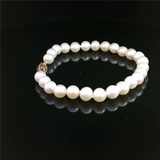 Elegant Pearl Bracelet 14K Yellow Gold Freshwater 6.0 - 6.5 MM Pearl Bracelet, 7 Inch