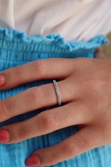 White 14 Karat Gold 0.35 Carats Tourmalines Stackable Ring