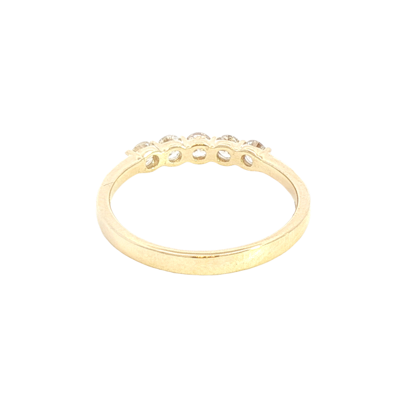Elegant Diamond Bands 14K Yellow Gold 0.41 Carats Diamond Anniversary Band