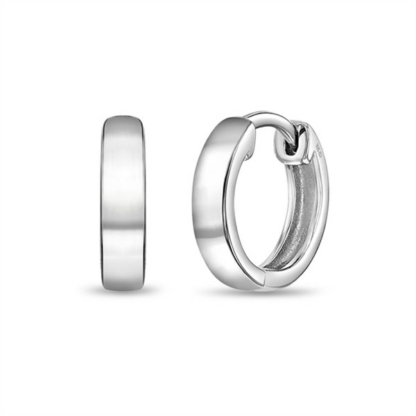 Sterling Silver Classic 3.0 MM Polished Hoop Earrings