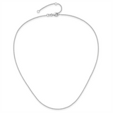 Elegant & Durable Designs 10K Gold 1.1mm White Round Cable Link Chain, 18 Inch