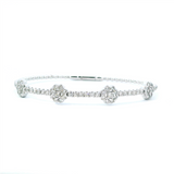 Sophisticated & Timeless Diamond Bracelets 14K Gold White 2.15c Diamond Flex Bangle Bracelet - 2.15 CTW