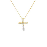 Elegant Diamond Necklaces & Pendants 14K Yellow Gold 0.55 Carats Diamond Cross Pendant