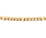 Sophisticated & Timeless Diamond Bracelets 14K Yellow Gold 0.14 Carats Diamond Flexible Bangle Bracelet - 6.75 Inch