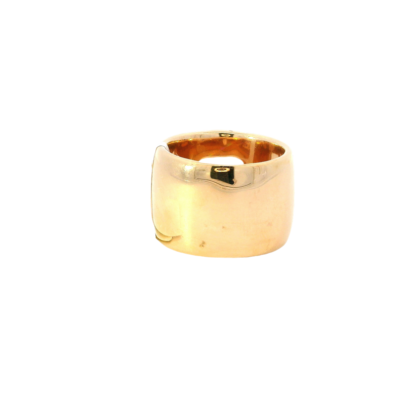 Bold & Elegant 18K Rosé Gold 4.57 Carat Cushion Cut Rose Quartz & 0.35 Carat Diamond Halo Wide Band Ring