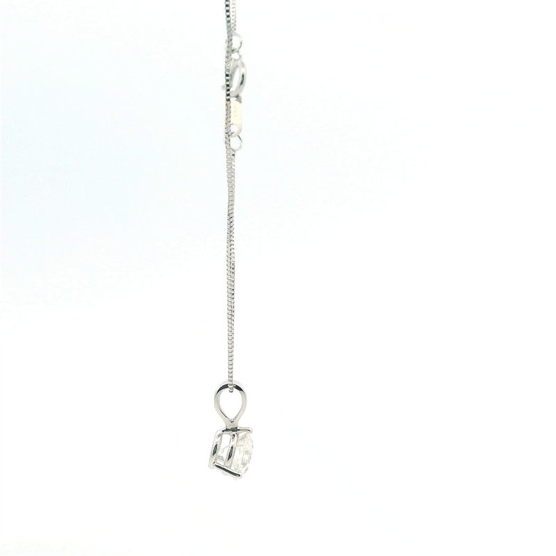 Elegant Diamond Necklaces 10K Gold White 1.00 Carats Diamond Solitaire Pendant Necklace - 18 Inch