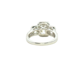 14K Gold White Halo Emerald Cut Diamond Engagement Ring - Lab-Grown 4.54 CTW Diamond