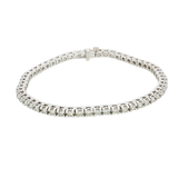 Sophisticated & Timeless Diamond Bracelets 14K White Gold 2.99 Carats Diamond Tennis Bracelet - 7 Inch