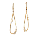 Classic & Contemporary 18K Yellow Gold 0.29 Carats Diamond Dangle Earrings