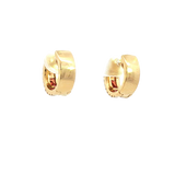 Vibrant Color Stone 18K Yellow Gold 0.75 Carats Multi Colored Fancy Sapphire & 0.32 Carats Diamond Huggie Earrings
