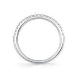 Elegant Diamond Bands 14K White Gold Stackable 0.18 Carats Diamond Stackable Band