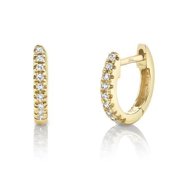 Kate Collection .04 Carats Diamond Huggie Earrings