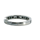 Elegant Diamond Bands 18K White Gold with Gun Metal Finish 0.63 Carats Black & White Diamond Stackable Band