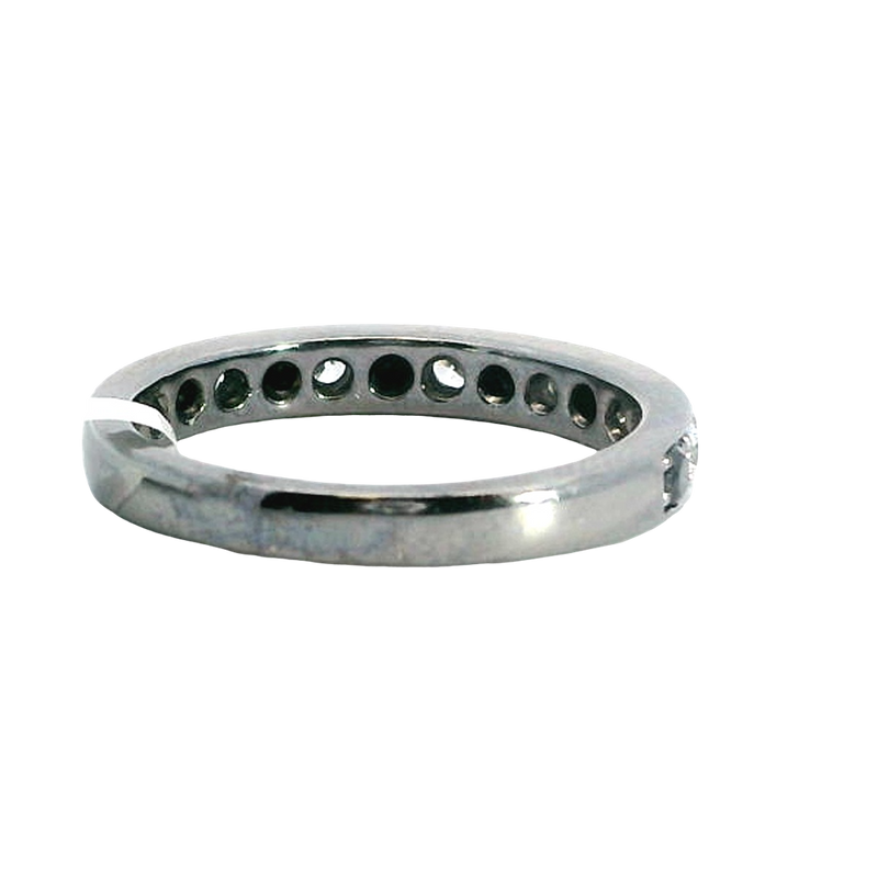 Elegant Diamond Bands 18K White Gold with Gun Metal Finish 0.63 Carats Black & White Diamond Stackable Band