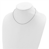 White Sterling Silver 1.3mm Wheat Chain, 18 Inch