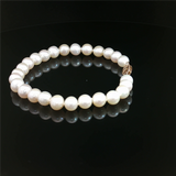 Elegant Pearl Bracelet 14K Yellow Gold Freshwater 6.0 - 6.5 MM Pearl Bracelet, 7 Inch