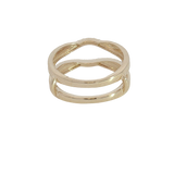 14K Yellow Gold 0.20 Carats Diamond Contour Band Guard