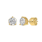Classic & Contemporary 14K Yellow Gold Lab Grown 4.0 Carats Diamond Stud Earrings