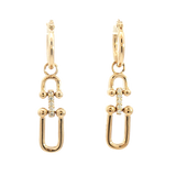 Classic & Contemporary 14K Yellow Gold 0.06 Carats Diamond Dangle Earrings