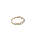 Elegant Diamond Bands 14K Yellow Gold 0.25 Carats Diamond Contoured Band