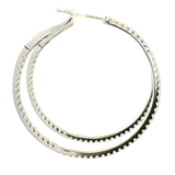 Classic & Contemporary 18K White Gold 0.85 Carats Diamond Inside Out Hoop Earrings