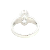14K White Gold Oval Cut 2.14 Carats Lab Grown Diamond Solitaire Ring