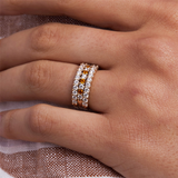 MPJ Exclusive 14K Gold Yellow Stackable November Citrine & Diamond Band -  Citrine 0.12 Carats & Diamonds 0.12 Carats