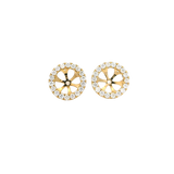 Classic & Contemporary 18K Yellow Gold 0.46 Carats Diamond Earring Jackets