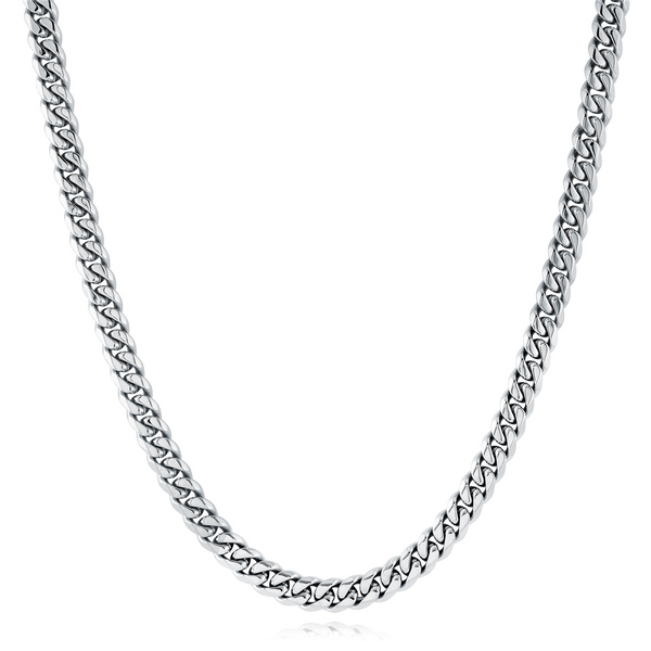 Stainless Steel 7.7mm Curb Chain, 24 Inch