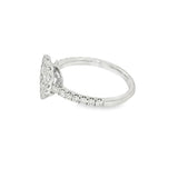 Elegant & Trendy 18K White Gold 0.98 Carats Diamond Heart Ring