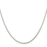 White Sterling Silver 1.25MM Wheat Chain, 24 Inch