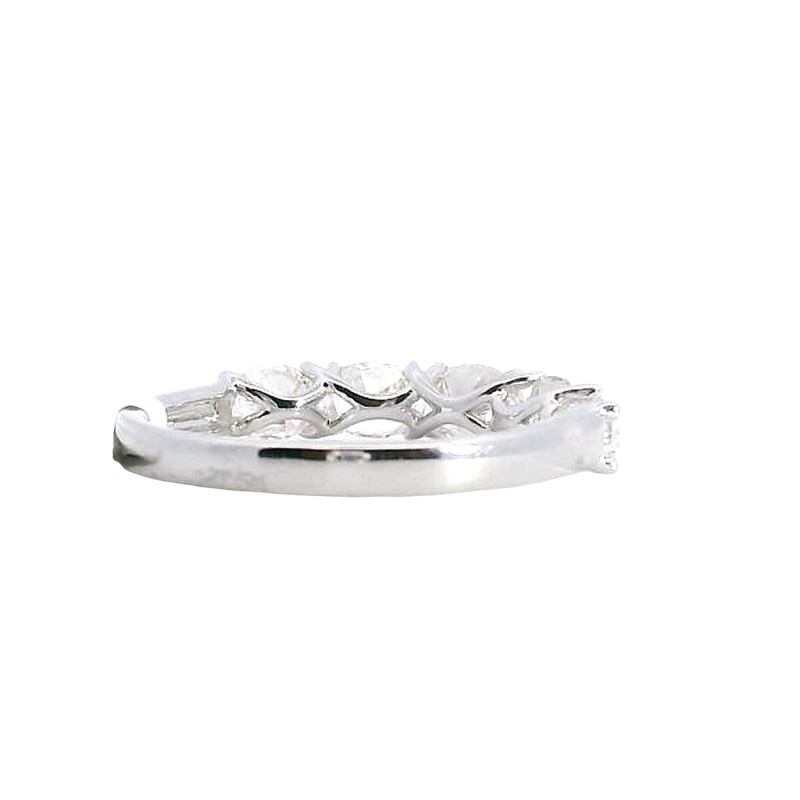 Elegant Diamond Bands 18K Gold White 1.26 Carats Diamond Anniversary Band