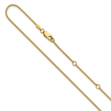 Elegant & Durable Designs 10K Yellow Gold 1.20 MM Diamond Cut Spiga Wheat Necklace - 18 Inch