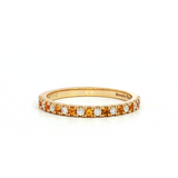 MPJ Exclusive 14K Gold Yellow Stackable November Citrine & Diamond Band -  Citrine 0.12 Carats & Diamonds 0.12 Carats