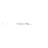 Sophisticated & Timeless Diamond Bracelets 14K White Gold 0.03 Carats Diamond Cross Bracelet - 7 Inch