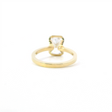 14K Gold Yellow Solitaire Half Bezel Radiant Lab Grown Diamond Engagement Ring - Lab-Grown 3.06 CT Diamond