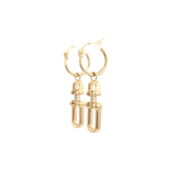 Classic & Contemporary 14K Yellow Gold 0.06 Carats Diamond Dangle Earrings