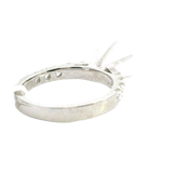Elegant Diamond Mountings 18K White Gold 7.4mm Round Diamond Semi Mount Ring - 0.70 Carats