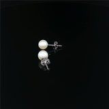 Timeless & Sophisticated Design 14K White Gold 5.0 -5.5 MM Freshwater Pearl Stud Earrings